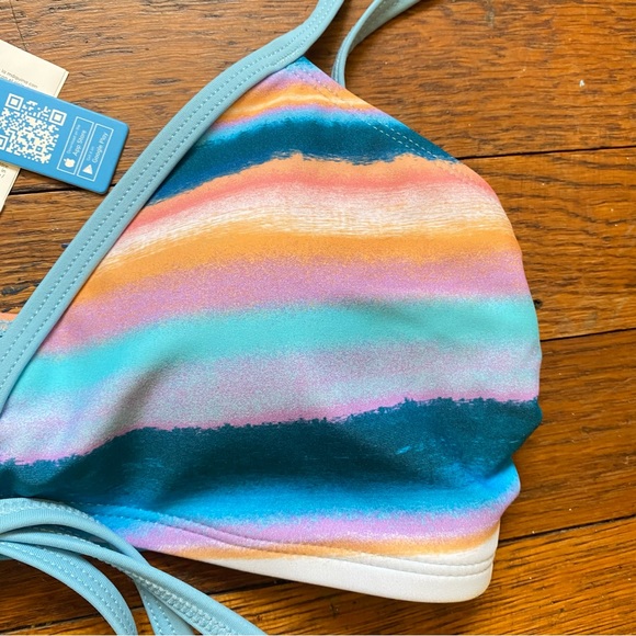 Cupshe Waterfront stripe wrap around multicolored bikini size small - Picture 9 of 14